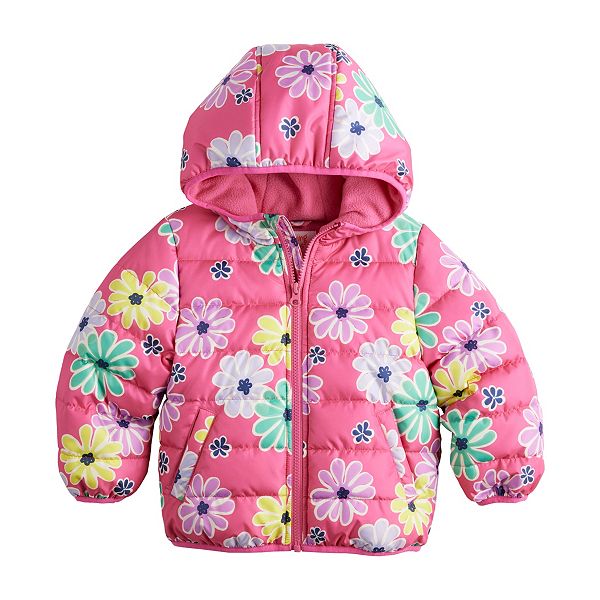 Baby & Toddler Girl Jumping Beans® Heavyweight Hooded Puffer Jacket
