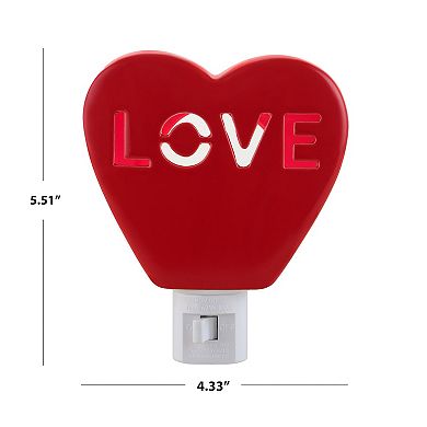 Ms. Valentine Faux Candy Heart Love Nightlight