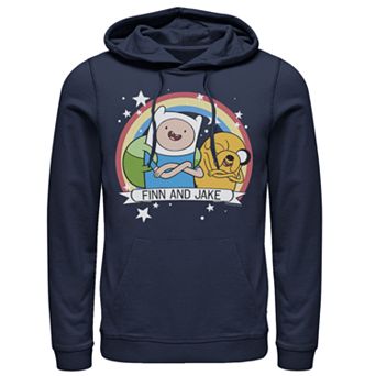 Men's Cartoon Network Adventure Time Finn & Jake Rainbow Banner Hoodie