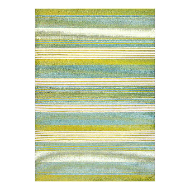 Duxbury Gradient Striped Rug, Green, 5X8 Ft