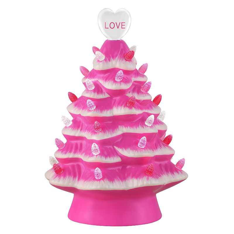Ms. Valentine Hot Pink Heart Tree Table Decor