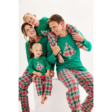 Boys 8-20 Jammies For Your Families® Merry & Bright Tree Top & Bottom Pajama Set in Regular & Husky