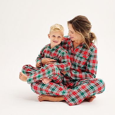 Boys 8-20 Jammies For Your Families® Merry & Bright Plaid Flannel Top & Bottom Set