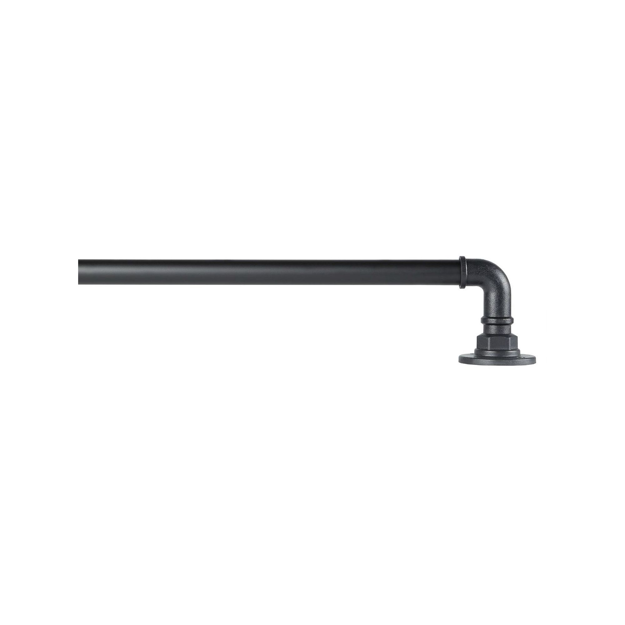 Exclusive Home Hyde Wrap Around Adjustable Curtain Rod, Matte Black