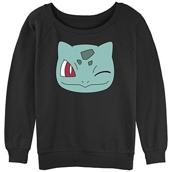 Juniors' Pokémon Bulbasaur Face Slouchy Terry Graphic Sweatshirt