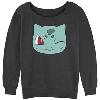 Juniors' Pokémon Bulbasaur Face Slouchy Terry Graphic Sweatshirt