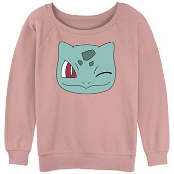 Juniors' Pokémon Bulbasaur Face Slouchy Terry Graphic Sweatshirt