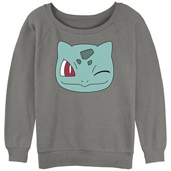 Juniors' Pokémon Bulbasaur Face Slouchy Terry Graphic Sweatshirt