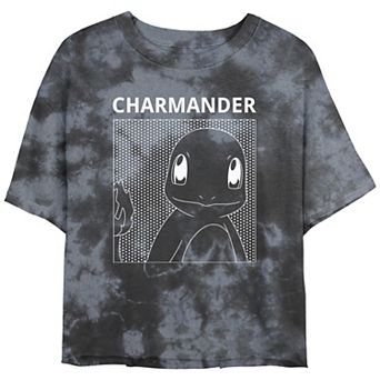 Juniors' Pokémon Charmander Silhouette Comic Box Graphic Tee