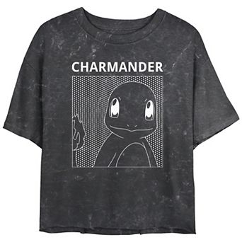 Juniors' Pokémon Charmander Silhouette Comic Box Graphic Tee