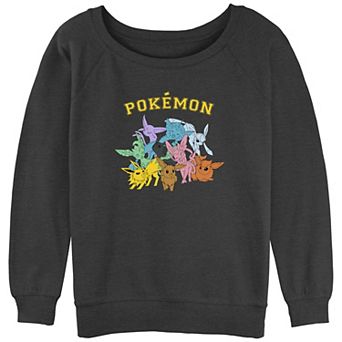 Juniors' Pokémon Gotta Catch 'Em All Eeveelutions Slouchy Terry Graphic Sweatshirt