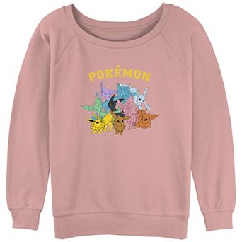 Juniors' Pokémon Gotta Catch 'Em All Eeveelutions Slouchy Terry Graphic Sweatshirt