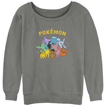 Juniors' Pokémon Gotta Catch 'Em All Eeveelutions Slouchy Terry Graphic Sweatshirt