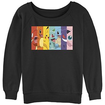 Juniors' Pokémon Rainbow Grid Graphic Pullover Sweatshirt