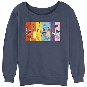 Juniors' Pokémon Rainbow Grid Graphic Pullover Sweatshirt