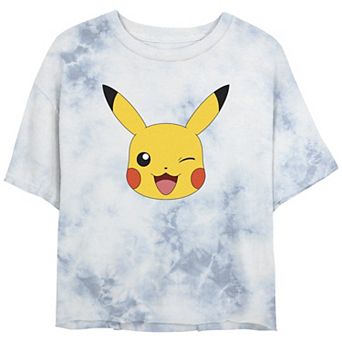 Juniors' Pokémon Pikachu Big Face Logo Graphic Tee