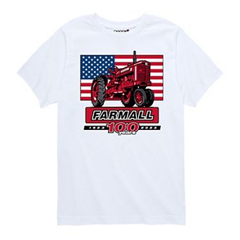 Boys 8-20 Case IH Farmall 100 Years Flag Graphic Tee