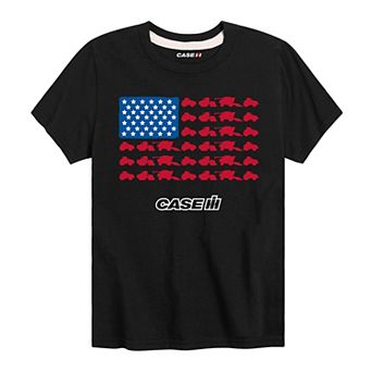 Boys 8-20 Case IH Tractor American Flag Graphic Tee