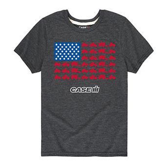 Boys 8-20 Case IH Tractor American Flag Graphic Tee