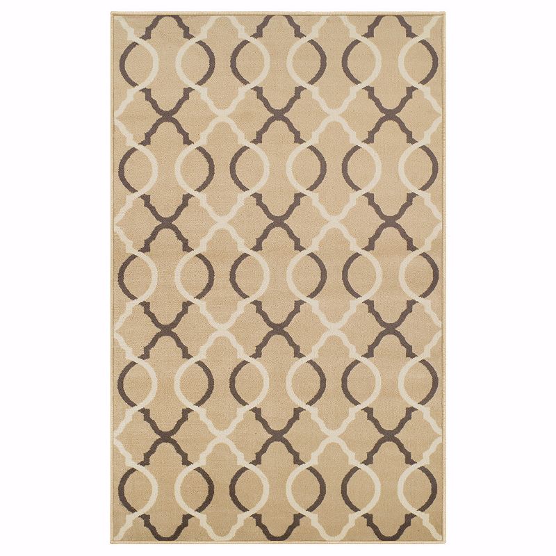 SUPERIOR Cadena Contemporary Trellis Indoor Area Rug, Yellow, 8X10 Ft