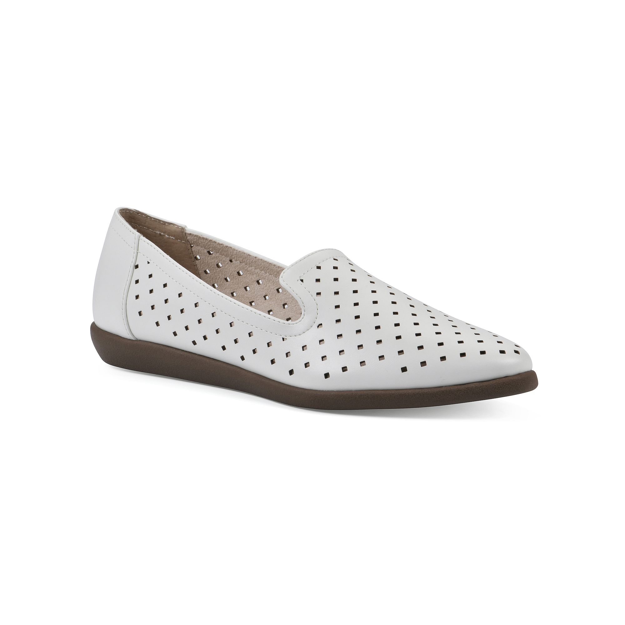 Cliffs by White Mountain Melodic Womens Loafers, Size: 6, White Smo