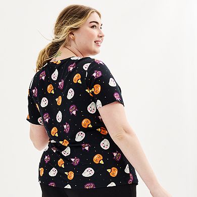 Plus Size Celebrate Together™ Short Sleeve Halloween V-Neck Tee