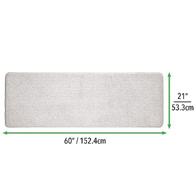 mDesign Non-Slip Microfiber Polyester Heathered Rug