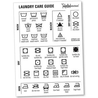 Talented Kitchen Magnetic Chart Laundry Organization Guide, White Vinyl (5x7 In)