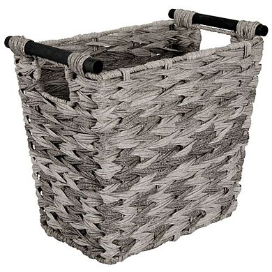 mDesign Woven Plastic Trash Can Wastebasket, Garbage Container Bin