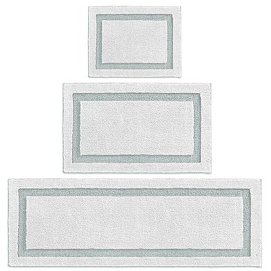 mDesign Microfiber Polyester Bathroom Rugs for Bath, Set of 3