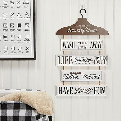 Farmhouse Hanging Wall Décor, Lessons from The Laundry Room Sign (12 x 20 In)