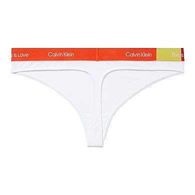 Plus Size Calvin Klein This Is Love Colorblock Thong QF7279 