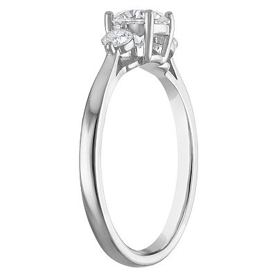 NaturaLux™ Sterling Silver 1 Carat T.W. Lab-Grown Diamond Ring