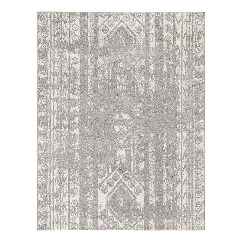 Unique Loom Zal Lennon Rug, Grey, 10Ft Sq