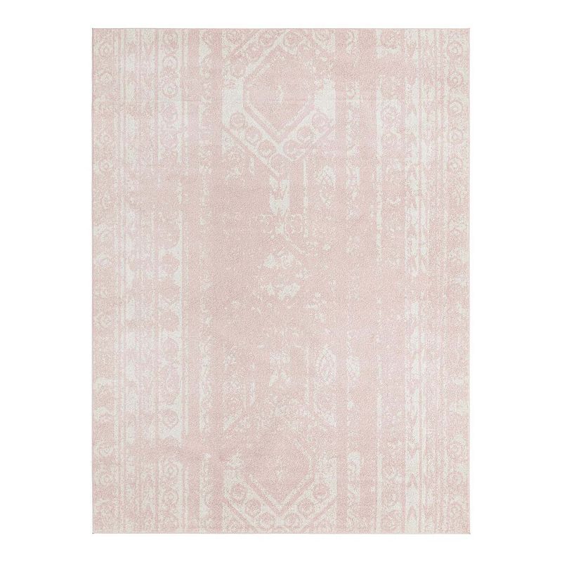 Unique Loom Zal Lennon Rug, Pink, 10Ft Rnd