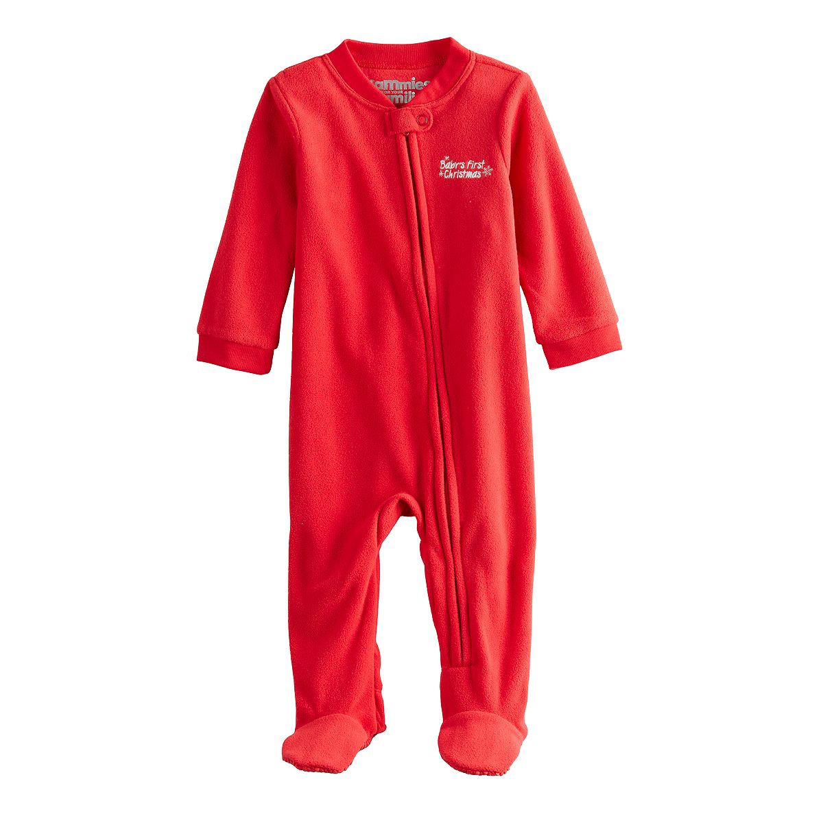 Unisex Baby Long Sleeve Reindeer Footed One-Piece Pajamas