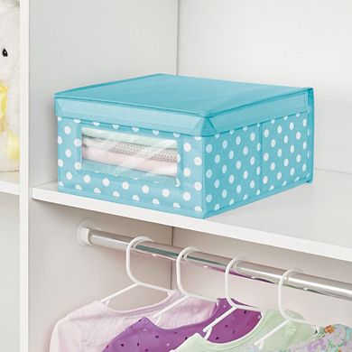 mDesign Medium Stackable Fabric Nursery/Closet Storage Box, 2 Pack