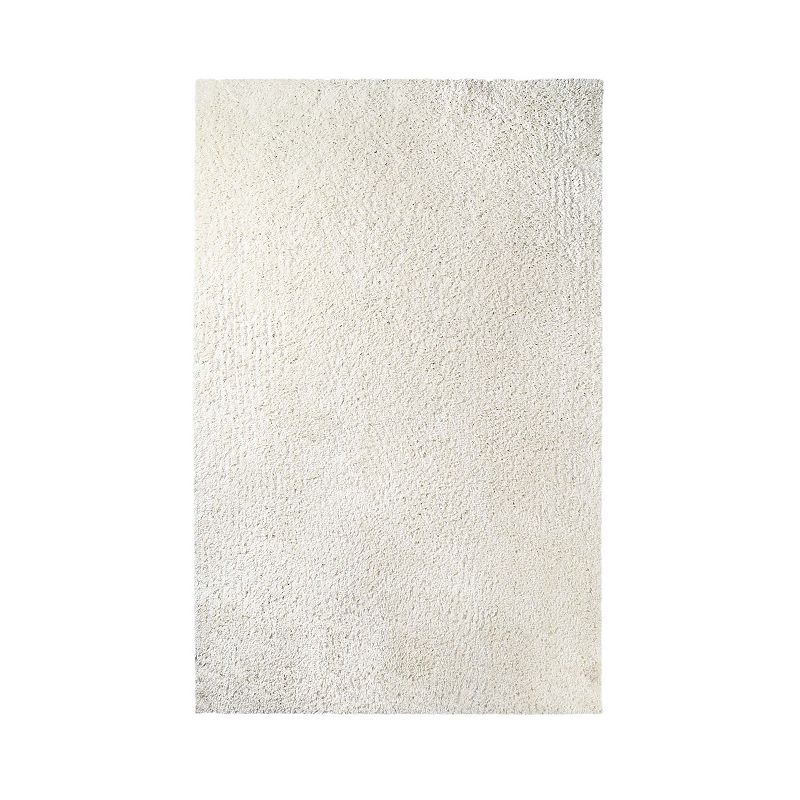 Superior Solid Indoor Plush Shag Runner or Area Rug, White, 8X10 Ft