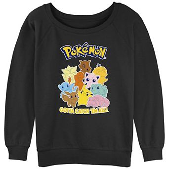 Juniors' Pokémon Gotta Catch 'Em All Slouchy Terry Graphic Sweatshirt