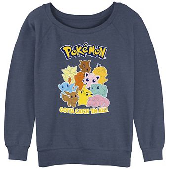 Juniors' Pokémon Gotta Catch 'Em All Slouchy Terry Graphic Sweatshirt