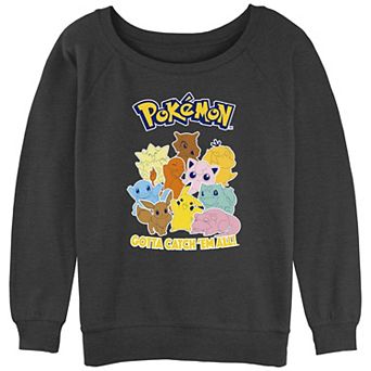 Juniors' Pokémon Gotta Catch 'Em All Slouchy Terry Graphic Sweatshirt