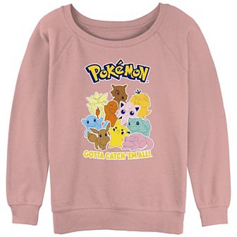 Juniors' Pokémon Gotta Catch 'Em All Slouchy Terry Graphic Sweatshirt