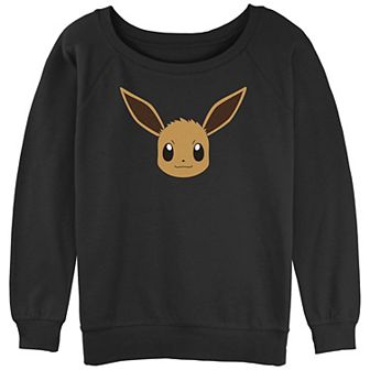 Juniors' Pokémon Eevee Face Slouchy Terry Graphic Sweatshirt