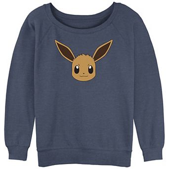 Juniors' Pokémon Eevee Face Slouchy Terry Graphic Sweatshirt