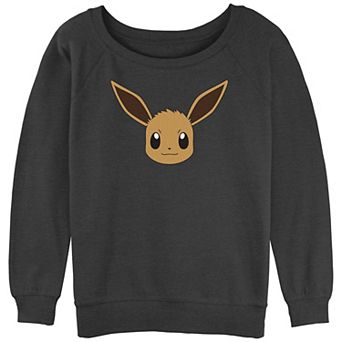 Juniors' Pokémon Eevee Face Slouchy Terry Graphic Sweatshirt