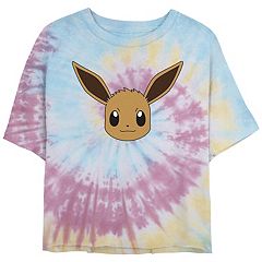 Juniors' Pokémon Cute Eevee Pose Cropped Graphic Hoodie