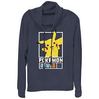 Juniors' Pokémon Squares Team Cowlneck Graphic Lightweight Long Sleeve