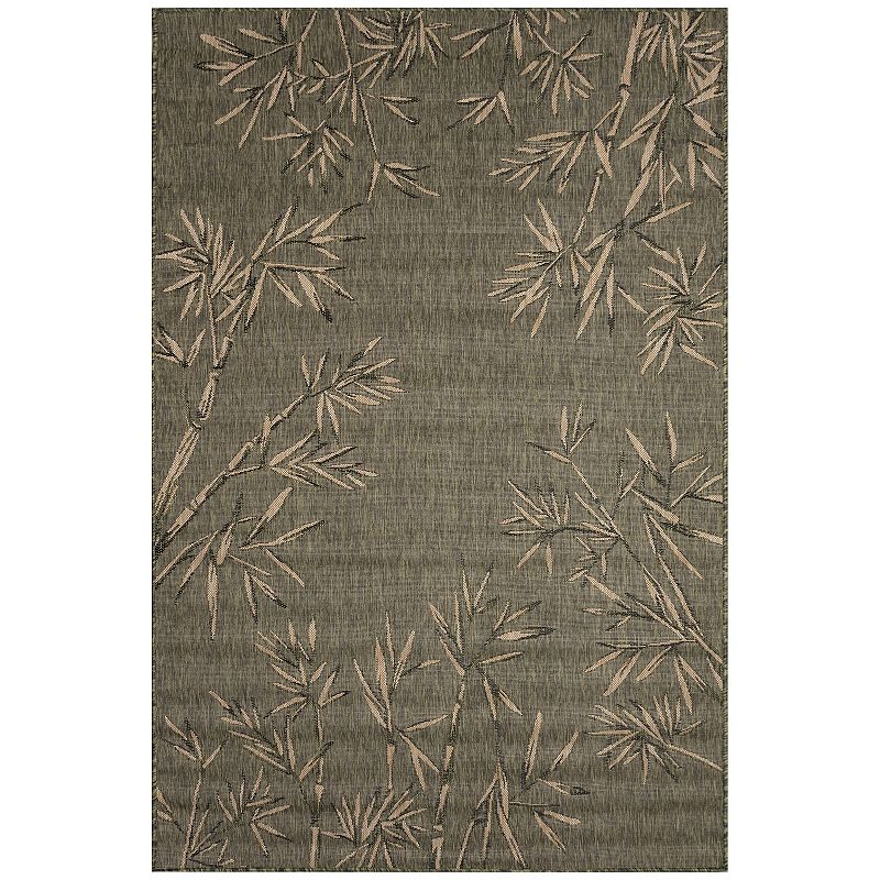 Liora Manne Carmel Bamboo Pattern Indoor/Outdoor Rug, Green, 8X10 Ft