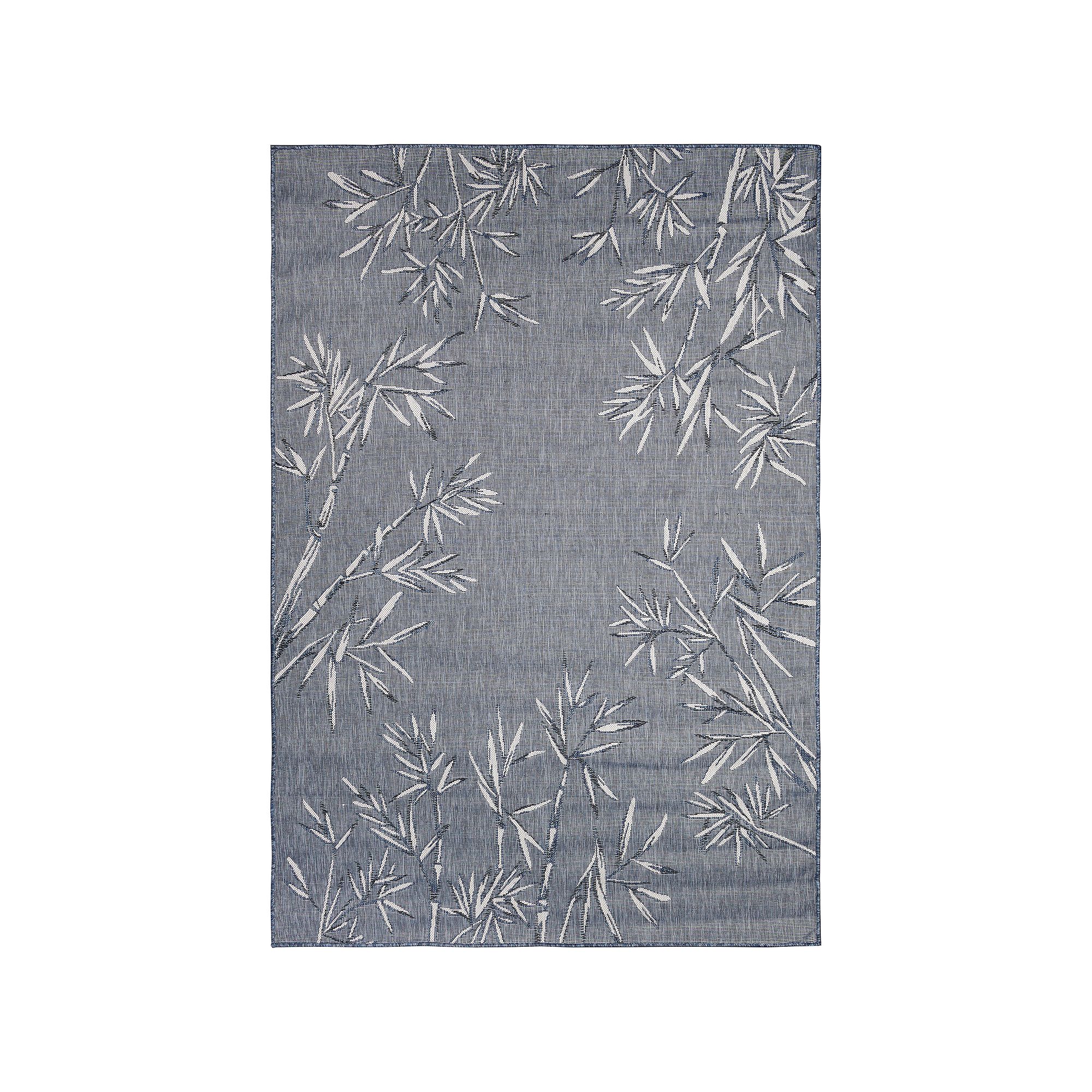 Liora Manne Carmel Bamboo Pattern Indoor/Outdoor Rug, Blue