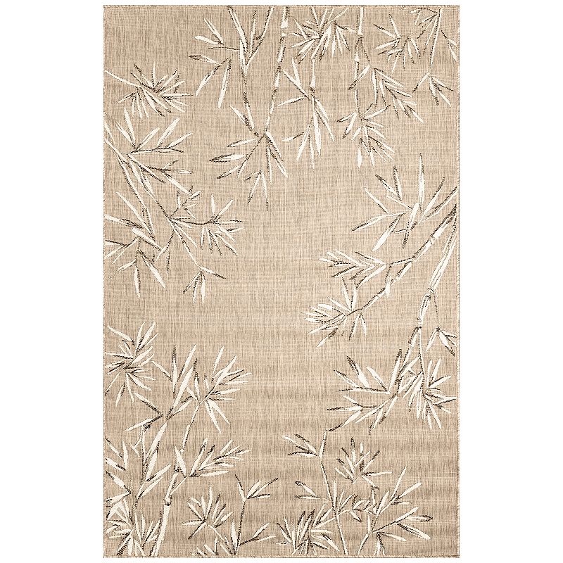 Liora Manne Carmel Bamboo Pattern Indoor/Outdoor Rug, Brown, 8Ft Rnd